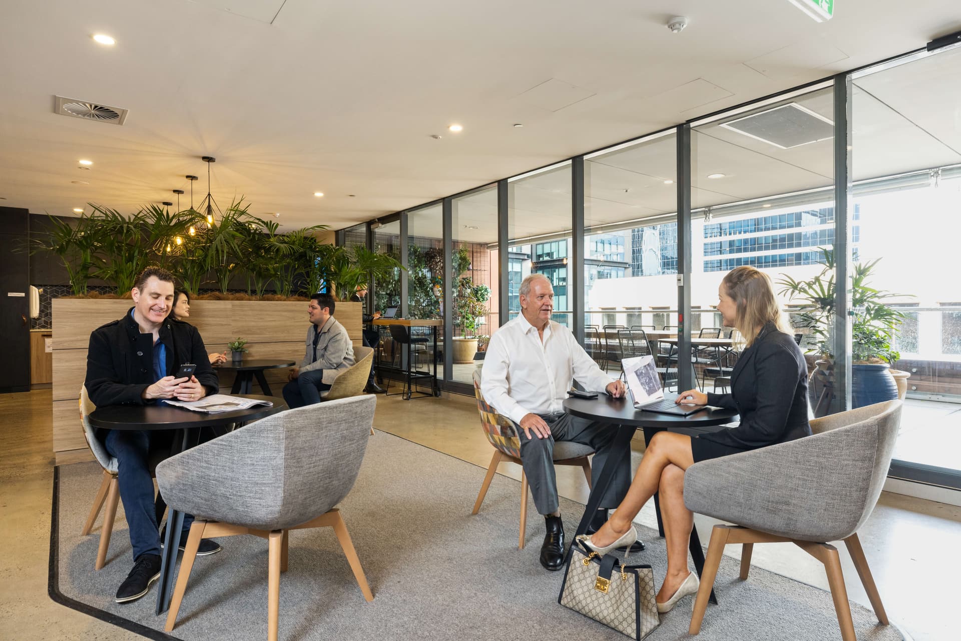Workspace365 indoor common area at 66 Clarence Street, Sydney