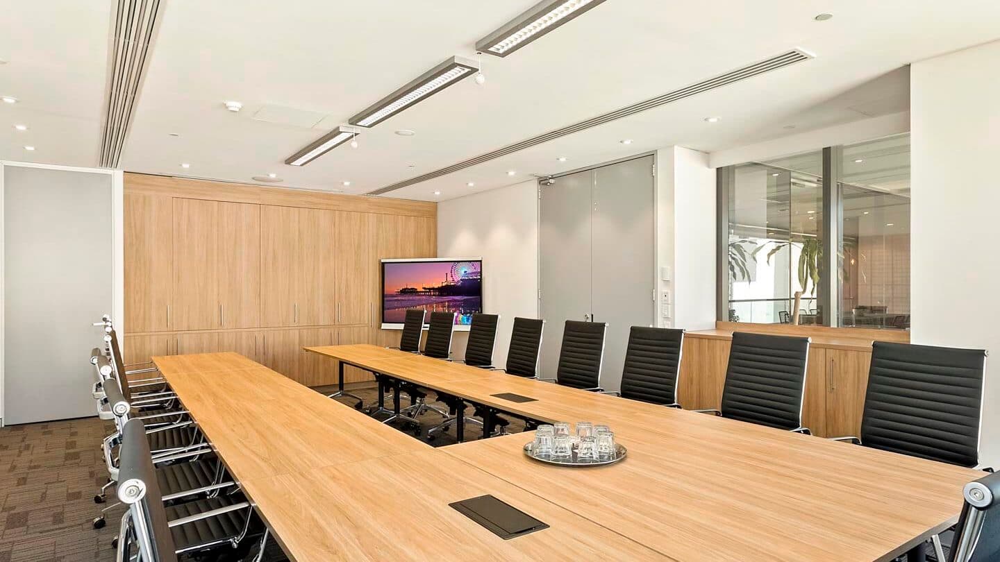 18 seat boardroom at Workspace365 in Sydney